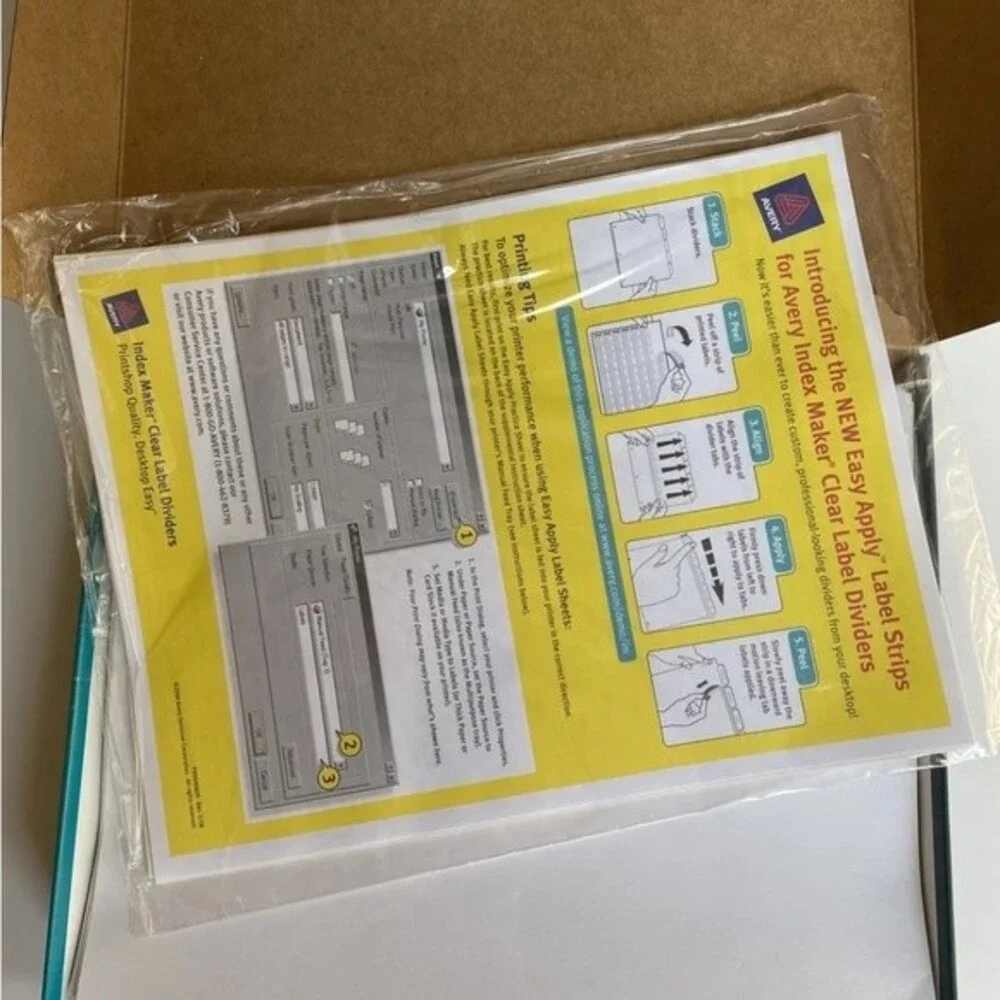 Avery Dennison Ave-11447 Index Maker Clear Label Divider - 8 X Tab Blank